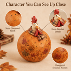 Vintage Folk-Art Harvest Hen Figurine