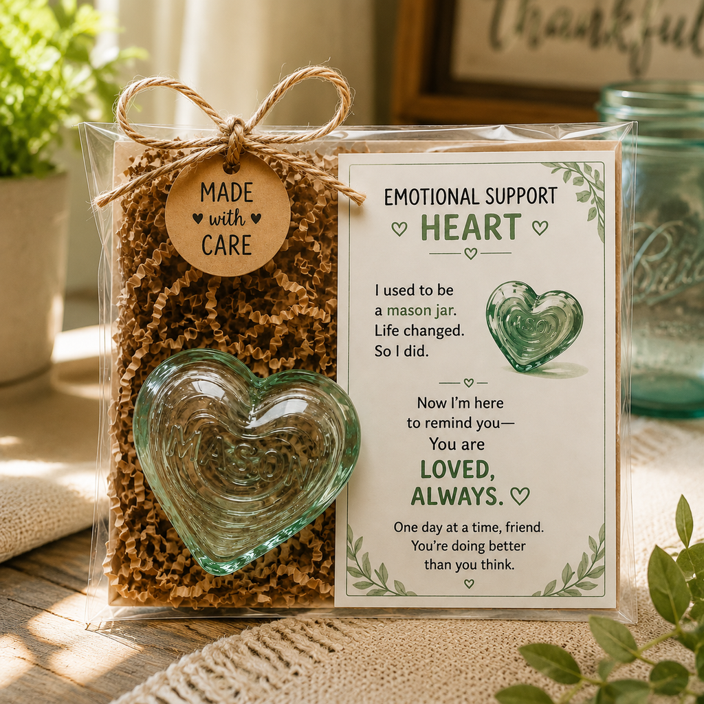 Original Recycled Glass Support Heart