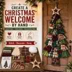 Beginner-Friendly DIY Oversized Patchwork Christmas Tree Door Hanging Kit | Complete Kit with All Tools & Step-by-Step Guide Included