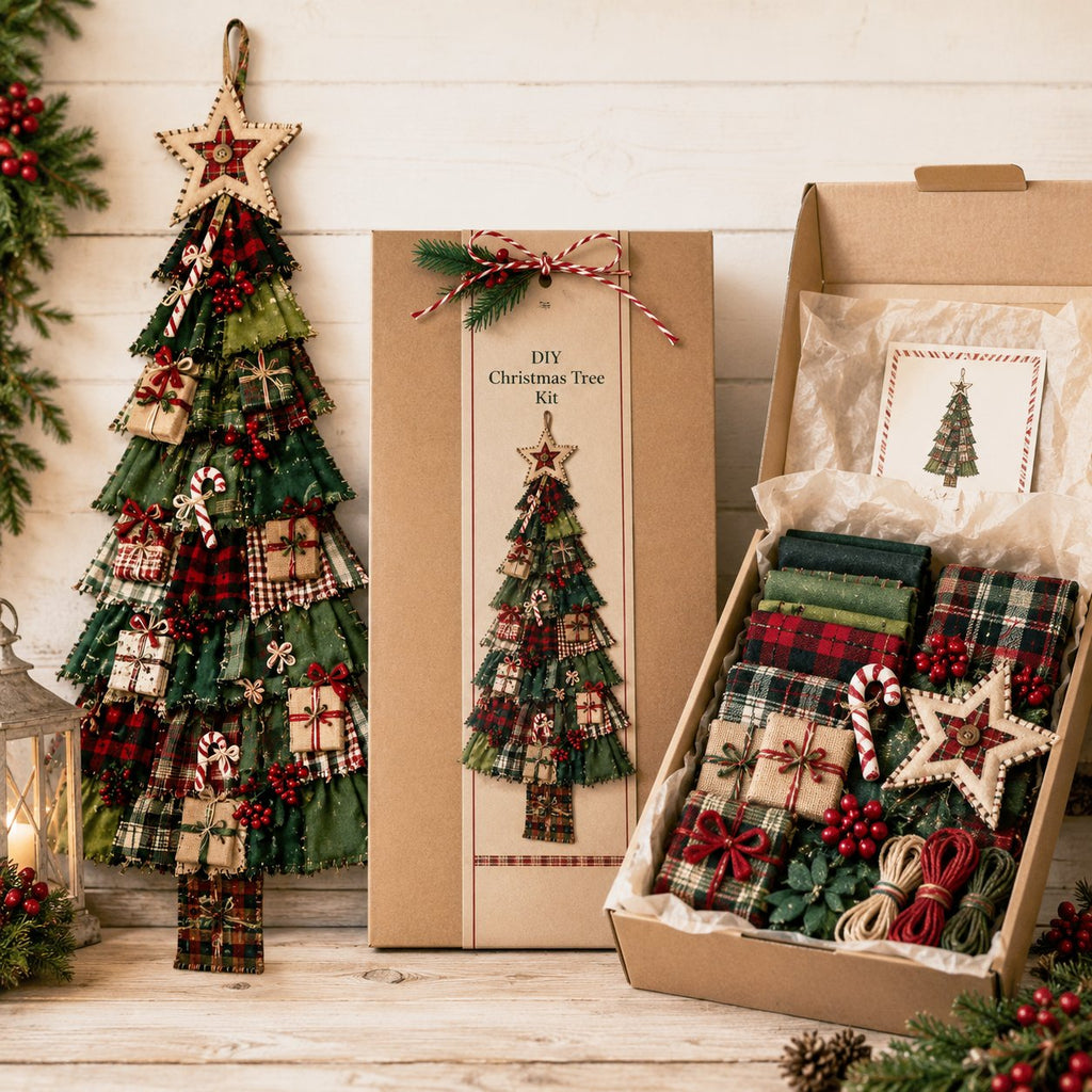 Beginner-Friendly DIY Oversized Patchwork Christmas Tree Door Hanging Kit | Complete Kit with All Tools & Step-by-Step Guide Included