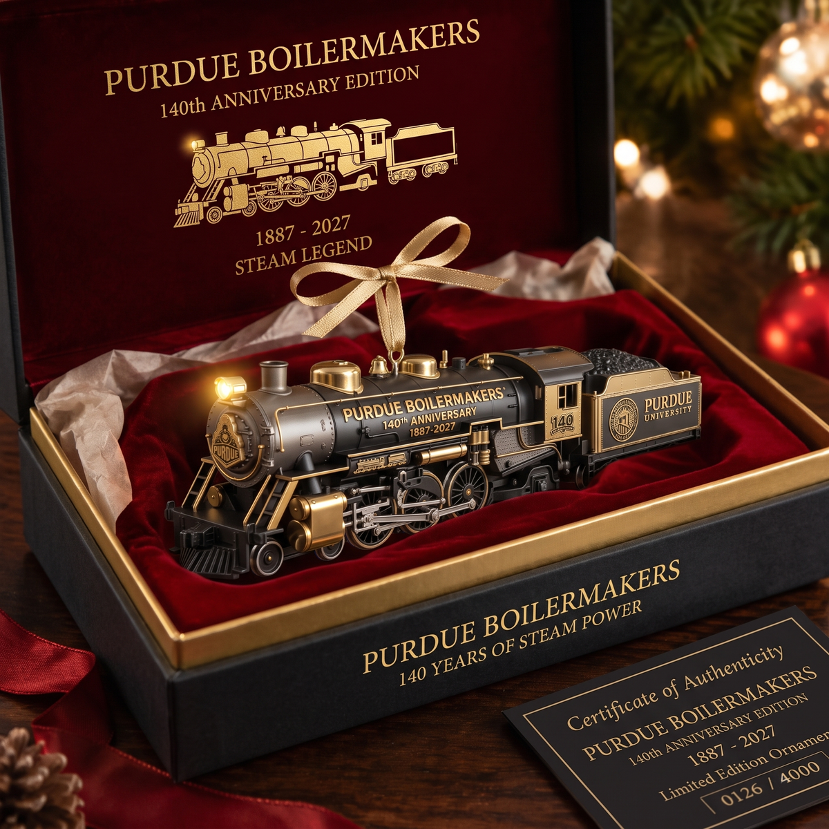 Purdue Boilermakers 140th Anniversary Commemorative Ornament