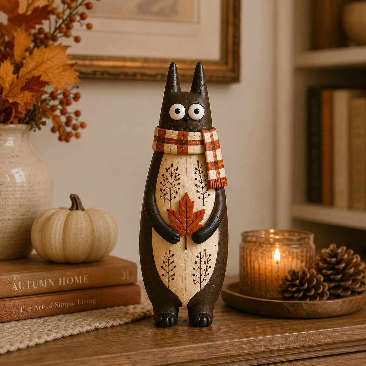 Buy More Save More--Autumn Whimsical Harvest Cat Figurine