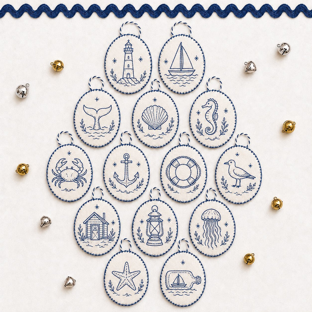🧵 DIY Oval Embroidery Ornament Kit