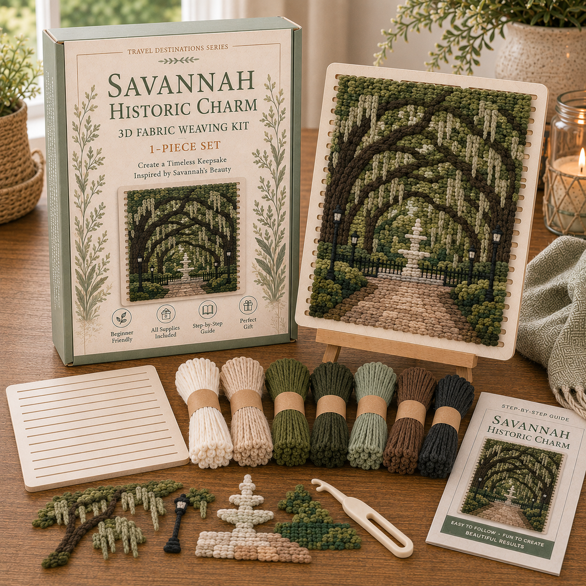 🗺️ American Destinations Fabric Weaving Kit