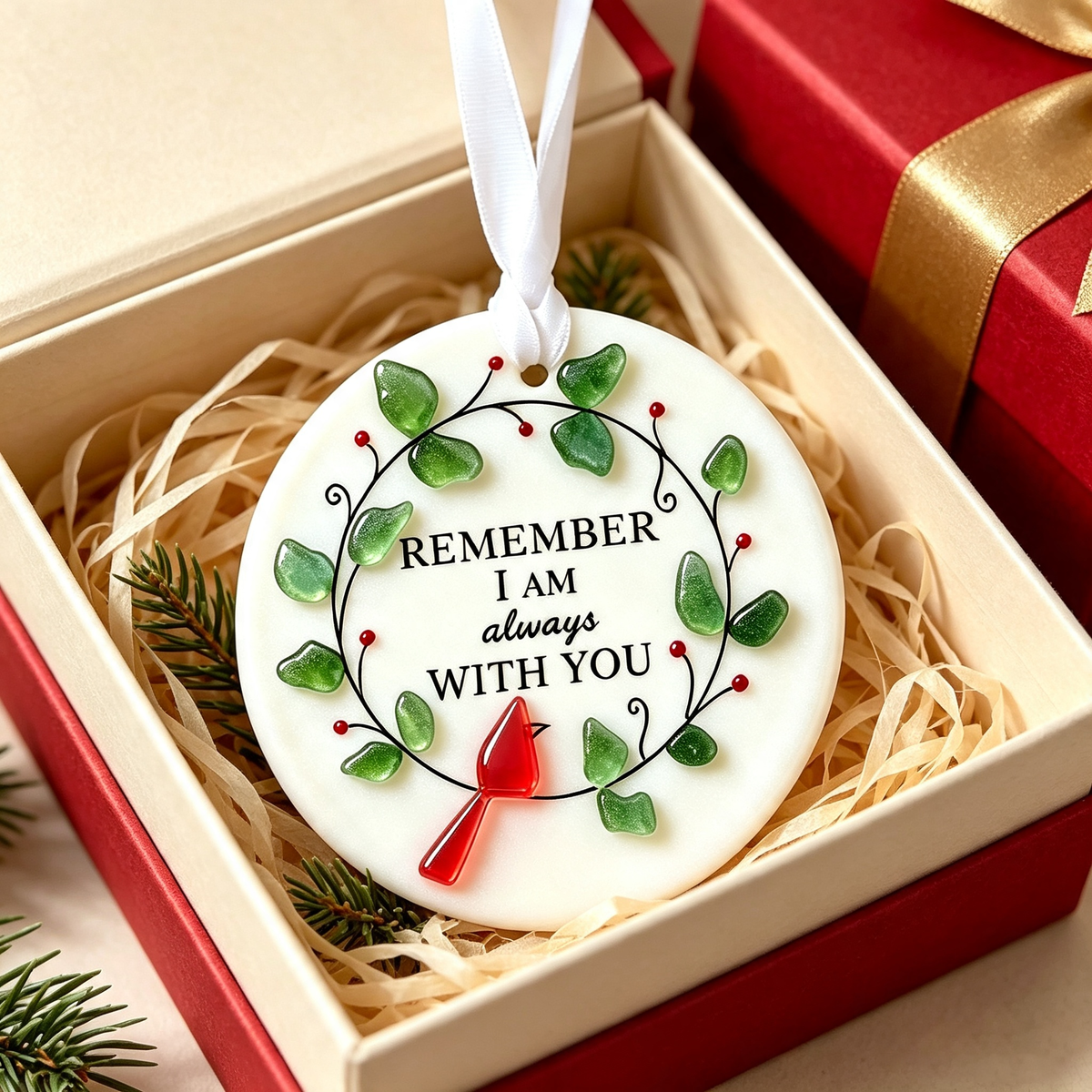 Always With You Sea Glass Ornament