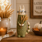 Buy More Save More--Autumn Whimsical Harvest Cat Figurine