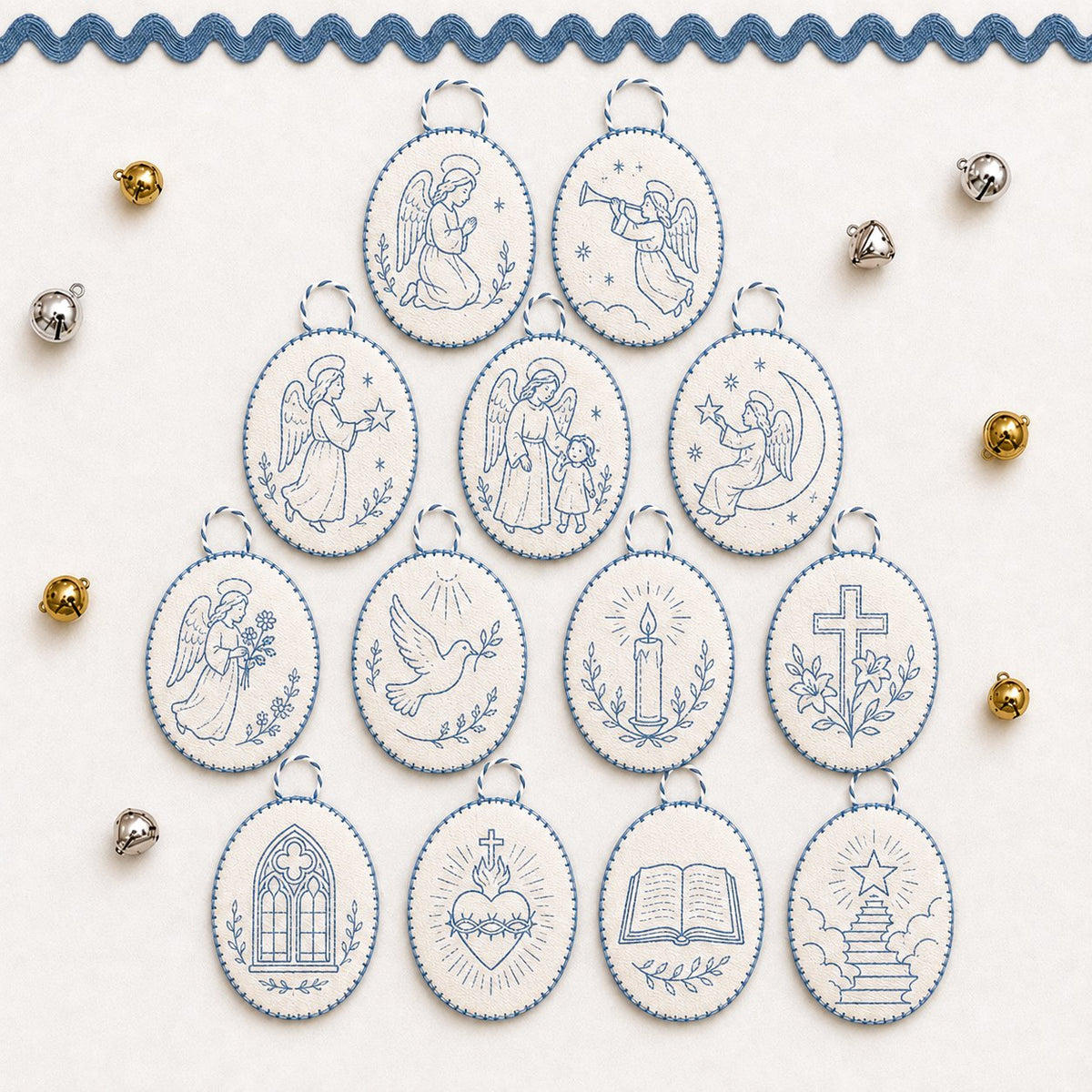 🧵 DIY Oval Embroidery Ornament Kit