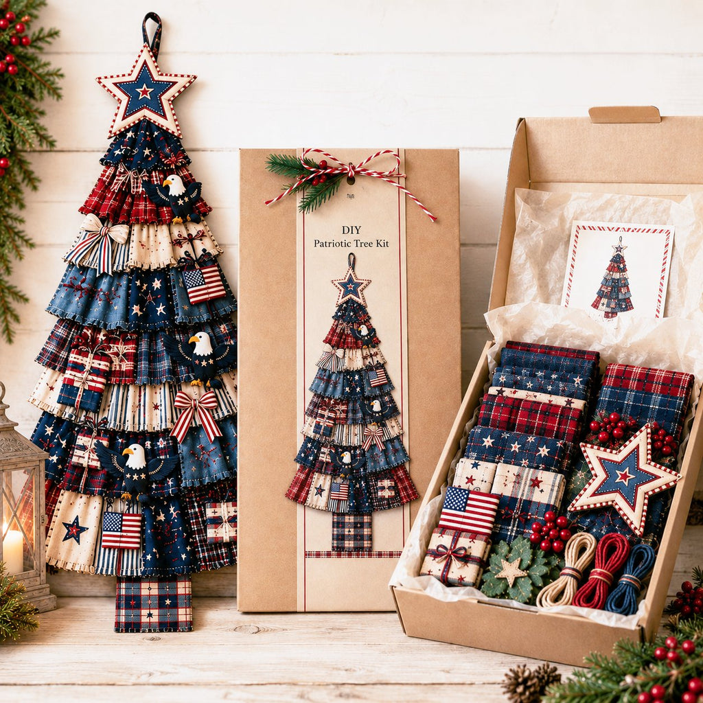 Beginner-Friendly DIY Oversized Patchwork Christmas Tree Door Hanging Kit | Complete Kit with All Tools & Step-by-Step Guide Included