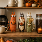 Buy More Save More--Autumn Whimsical Harvest Cat Figurine