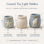 Coastal Tea Light Candle Holders Set of 3