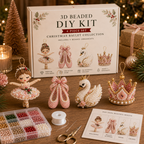 🧘 Relaxing & Beginner-Friendly-💎4-Piece 3D Beaded Christmas Ornament DIY Kit (❤As Seen in the Video)