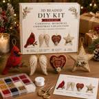 🧘 Relaxing & Beginner-Friendly-💎4-Piece 3D Beaded Christmas Ornament DIY Kit (❤As Seen in the Video)