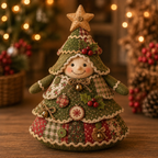 🎄 Christmas Fabric Doll DIY Kit