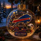 🏈🎄 Buffalo Football Christmas Light-Up Diorama Ornament Collection