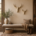 Vintage Distressed Longhorn Wall Sculpture
