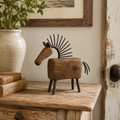Vintage Primitive Wood & Metal Horse Sculpture