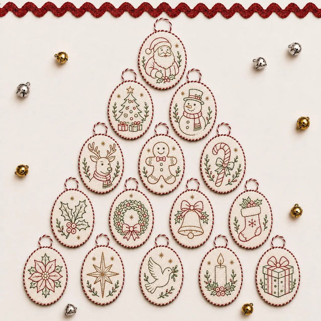 🧵 DIY Oval Embroidery Ornament Kit