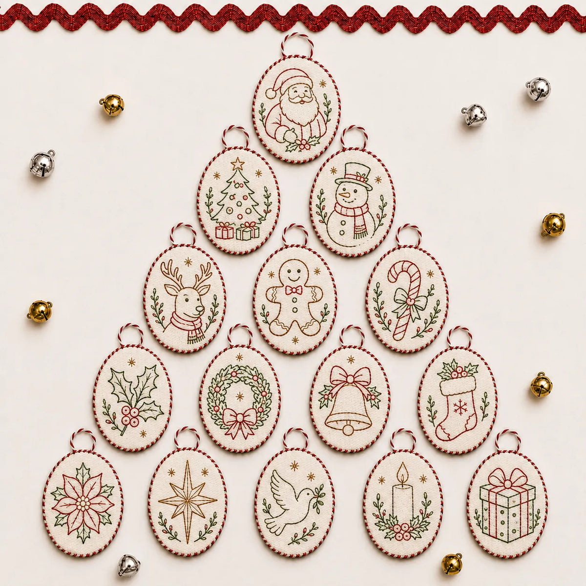 🧵 DIY Oval Embroidery Ornament Kit