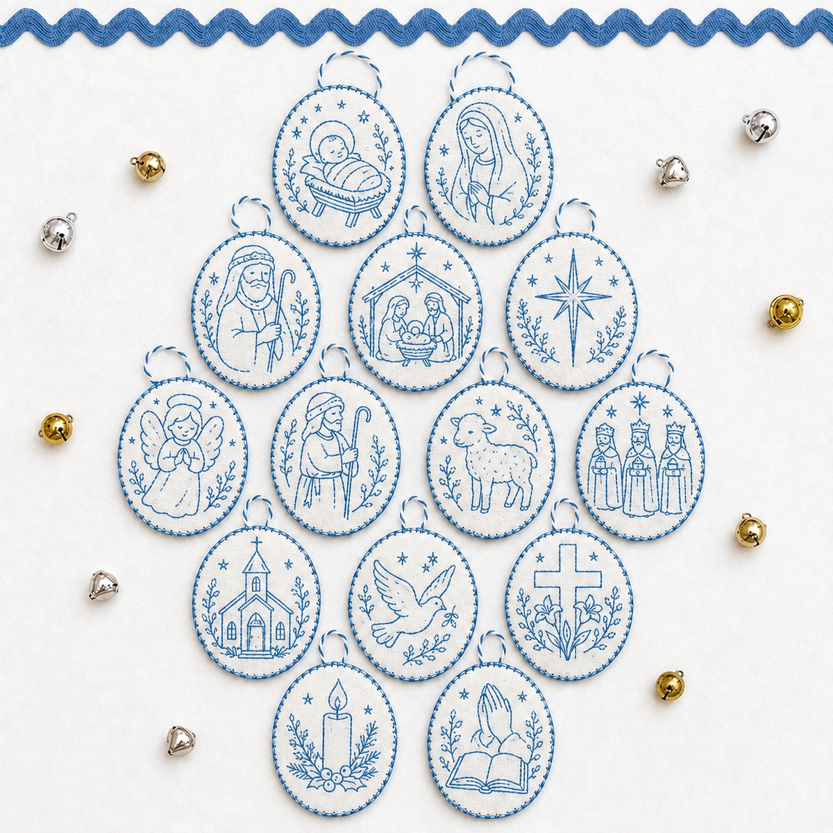 🧵 DIY Oval Embroidery Ornament Kit
