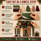 Beginner-Friendly DIY Oversized Patchwork Christmas Tree Door Hanging Kit | Complete Kit with All Tools & Step-by-Step Guide Included