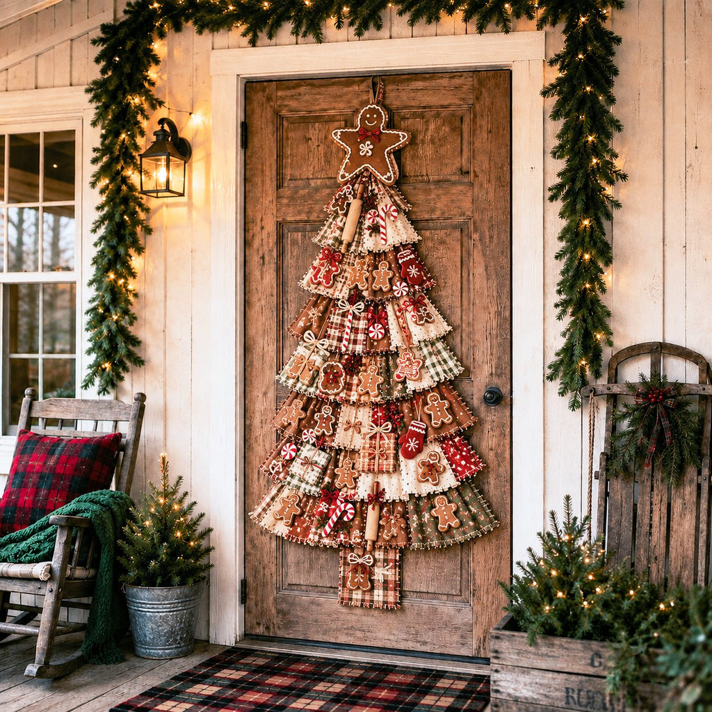 Beginner-Friendly DIY Oversized Patchwork Christmas Tree Door Hanging Kit | Complete Kit with All Tools & Step-by-Step Guide Included