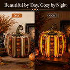 Halloween Pumpkin Book Lamp – A Cozy Fall Glow That Turns Any Corner Into a Seasonal Favorite