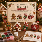 🧘 Relaxing & Beginner-Friendly-💎4-Piece 3D Beaded Christmas Ornament DIY Kit (❤As Seen in the Video)