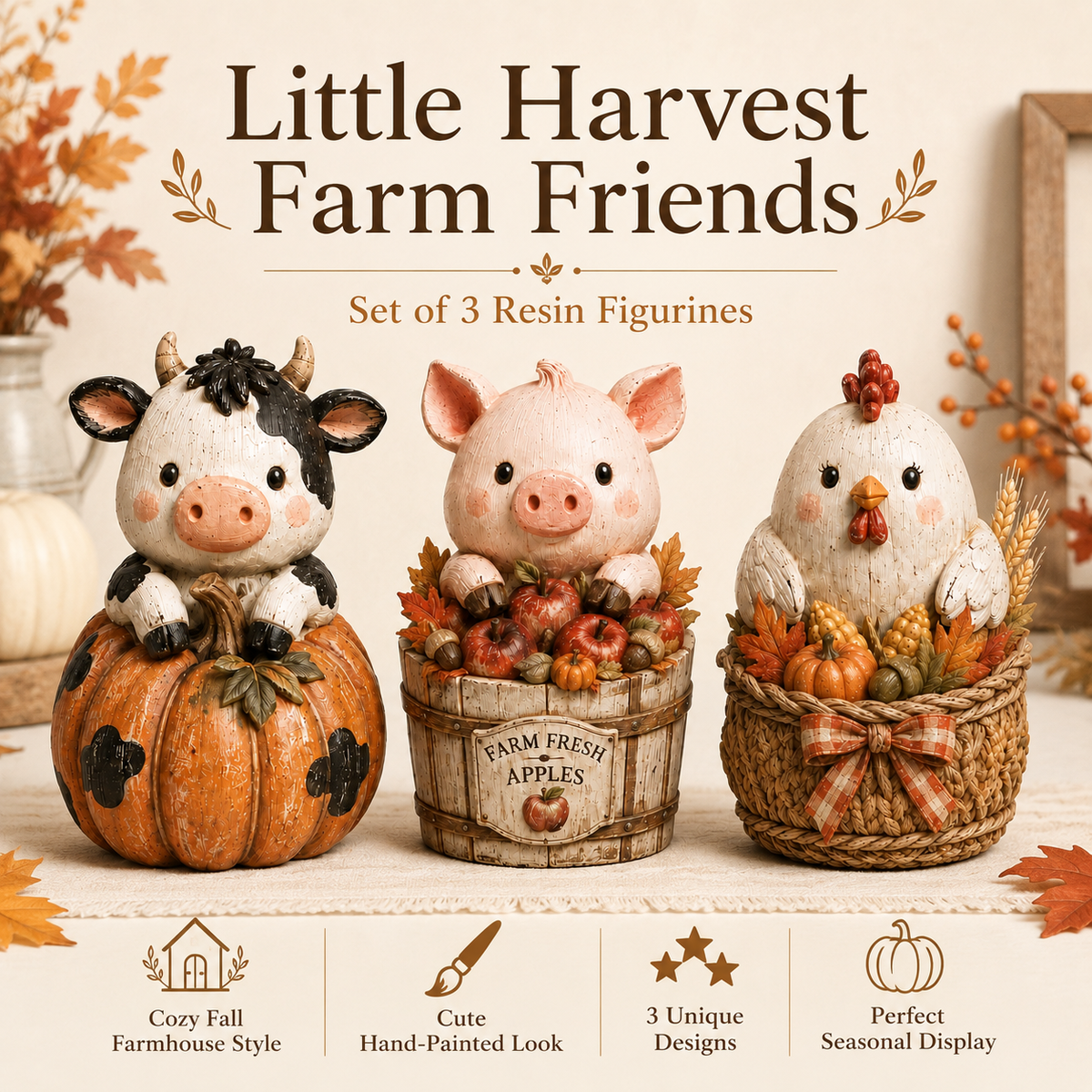 Little Harvest Farm Friends – Set of 3